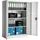 Tectake tectake® Aktenschrank aus pulverbeschichtetem Stahl, 3 höhenverstellbare Einlegeböden, 140 x 90 x 40 cm