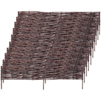 Kadax Palisade aus Weide, natürlicher Weidenzaun, 40 cm, 10