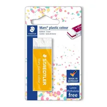 Staedtler Radierer Mars plastic colour, geringe Krümelbildung, Phthalat- und latexfrei, Blisterkarte mit 1 Radierer, 52650E1BK1