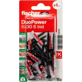 Fischer Dübel DuoPower 6 x 30 mm 16 Stück