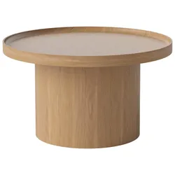 Bolia - Plateau Couchtisch, Ø 74 cm, Eiche lackiert