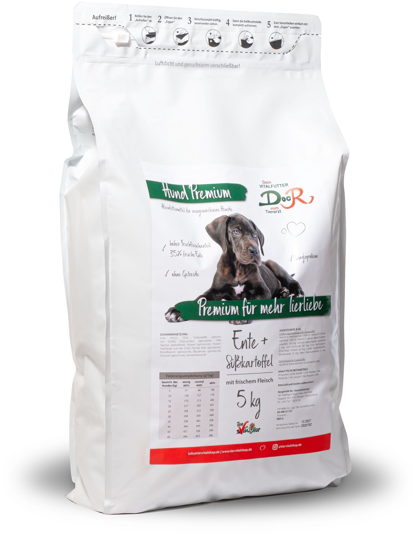 Doc R - Strauß mit Kartoffeln Alleinfutter für Hunde Pellets 10 kg
