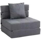 Homcom Schlafsessel klappbar, 2-in-1 mit Bettfunktion, Kissen, Gästebett für Wohnzimmer, Schlafzimmer, bis