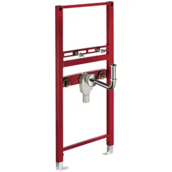 Waschtisch-Modul MONTUS, für Ständerwand- oder Vorwandmontage. Für wandhängende, barrierefreie Waschtische, B 50 cm x H 115 cm, Rahmen pulverbeschichtet