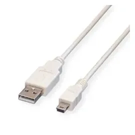 VALUE USB 2.0 Kabel, Typ A - 5-Pin Mini 0,8m