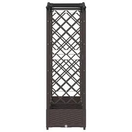 vidaXL Hochbeet mit Rankgitter und Dach 207 x 40 x 126 cm Braun