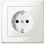Merten SCHUKO-Steckdose pws/gl volle Abdeckplatte MEG2300-1419