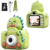 Wurkkos Kinder Kamera, 2.0”Display Digitalkamera Kinder Geschenke für 3 to 9 Jahre Jungen und mädchen, 1080P HD Anti-Drop Fotoapparat Kinder für Weihnachten Spielzeug Grün