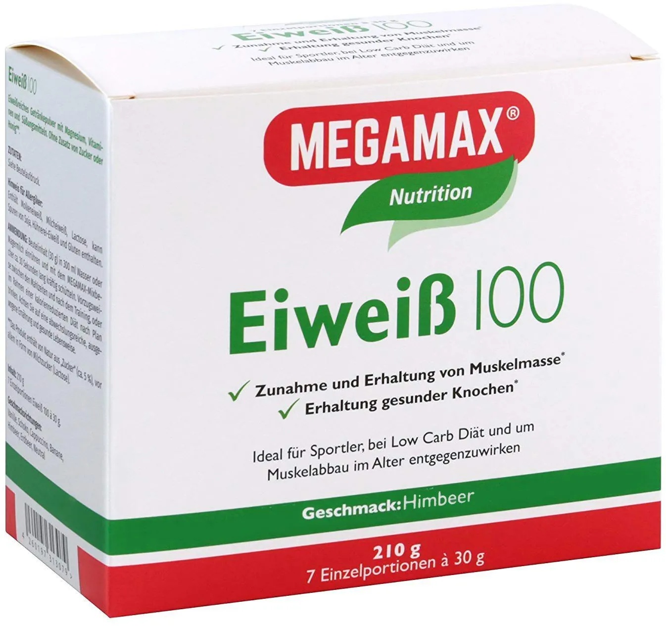 Megamax Eiweiß 100 Himbeer-Geschmack