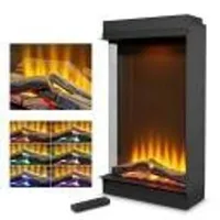 Acantha Aspire 50 Portrait Corner View Elektrokamin 49×55,5×23,5 cm, 3D LED Flamme, 1–2 kW, Fernbedienung, 3-seitig, Eckkamin