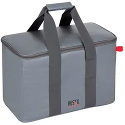 Kühltasche RESTO KITCHENWARE "Polis faltbare Picknicktasche Lunchtasche Thermotasche Isoliertasche", grau, B:43cm H:28,5cm T:22cm, Kühlboxen, Witterungsbeständig und absolut auslaufsicher