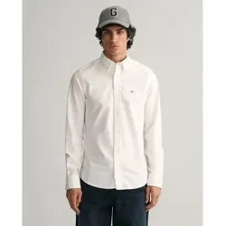 Gant für Herren. 3000202 Slim Fit Oxford Hemd weiß (XL), Lässig, Baumwolle, Klassisch, Langarm