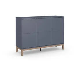 Andas Sideboard ANDAS "Maryd", grau (grau, wotan eiche), B:120cm H:88cm T:41cm, MDF, Spanplatte, Sideboards, Sideboard, Kommode, Untergestell in Holzoptik, Breite 120 cm
