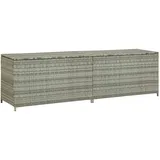 vidaXL Gartenbox Poly Rattan 200x50x60 cm Grau