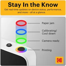 Kodak Printomatic+ Sofortbild-Digitalkamera, Zink-Fotopapier 2x3 (5,1x7,5 cm) 10 MP, RGB-LED, druckt Farbfotos, Schwarz