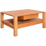 Linea Natura Couchtisch, Buche, Holz, Kernbuche, massiv, 2 Schubladen, rechteckig, eckig, 70x47.5x110 cm, offenes Fach, Wohnzimmer, Wohnzimmertische, Couchtische