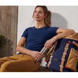 Tchibo - Funktionsshirt mit Wolle (Merinowolle) - Damen - Gr. XS - blau