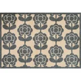 Wash+Dry Pop Flowers 60 x 85 cm Beige