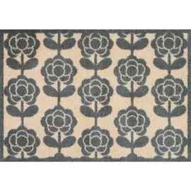Wash+Dry Pop Flowers 60 x 85 cm Beige