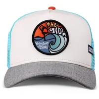 Coastal Trucker Cap The Glow Weiß Türkis, Size:ONE Size