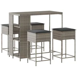 vidaXL Gartenbar-Set 5-tlg. Grau