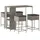 vidaXL Gartenbar-Set 5-tlg. Grau