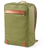 CABBEL Rucksack Rucksack 23L Laptop 17 Zoll wasserdicht Baumwolle nachhaltig robust (Rucksack, 1-tlg., Einzelartikel), Armeegrün, 85% recycelt, 0,885 kg leicht, 29x43x14 cm, 23L Volumen grün