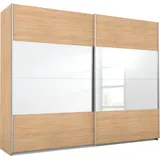 Rauch Schwebetürenschrank Quadra 271 x 210 x 62 cm Beige/Braun