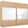 Rauch Schwebetürenschrank Quadra 271 x 210 x 62 cm Beige/Braun