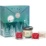 Yankee Candle Geschenkset | 3 duftende gefüllte Votivkerzen & 1 Signature Small Tumbler Candle | Bright Lights Collection