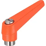 Halder 24390.0036 Verstellbare Klemmhebel, Orange, d1=13 mm / d2=M4