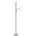 Stehleuchte Stehlampe Standleuchte Beistellleuchte Deckenfluter Wohnzimmerlampe Spot beweglich Metall Glas Chrom nickel-matt