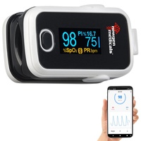 newgen medicals Pulsometer: Medizinischer Finger-Pulsoximeter mit OLED-Farbdisplay, Bluetooth, App (Oximeter)