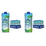 Vita Coco Pures Kokoswasser 6x1L, natürlich hydrierend mit Elektrolyten, glutenfrei, voll mit Vitamin C & Potassium (Packung mit 2)