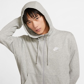 Nike Sportswear Club French Terry Kapuzenjacke dark grey heather/matte silver XS