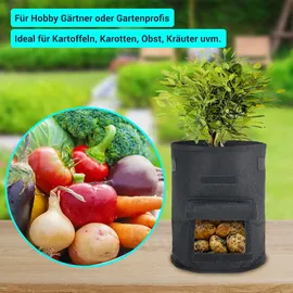 casativo-garden Pflanzen-Wachstumssäcke 2er Set 38 l Pflanztasche