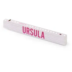 Personalisierter Zollstock ,Metrie 2m Block 52 | mit weiblichen Namen Wählen Sie hier einen weiblichen Namen aus:: Ursula