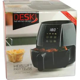 expo-bˆrse Heißluft-Fritteuse Deski 2,5 Liter schwarz