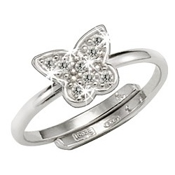 Scout Ring 263014100 Schmetterling Zirkonia Silber 925