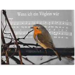 Artland Leinwandbild »Wenn ich ein Vöglein wär«, Vögel, (1 St.), auf Keilrahmen gespannt Artland Farbe Bild(er): grau