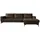 KAWOLA Sofa BLOOM Ecksofa Leder dunkelbraun