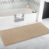 Extra großer Badezimmerteppich, lang, Badematte, 60 x 160 cm, ultraweiche Chenille-Teppiche, rutschfest und wasserabsorbierend, Badewannen-Bodenmatte für Badezimmer, Schlafzimmer, Küche