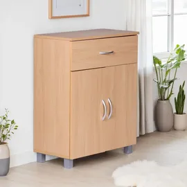 FineBuy Sideboard 60 x 75 x 30 cm Buche / Braun