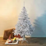 Gravidus Künstlicher Weihnachtsbaum weiß Tannenbaum Kunstbaum Christbaum Kunststoff 150cm