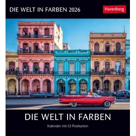 Harenberg Postkartenkalender Farbenwelt 2026, 1 St.