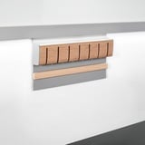 Linero MosaiQ Magnet-Messerhalter in Dekor Holz Eiche 350 x 45 x 200 mm Titan grau/Messerhalter/Relingsystem/Kesseböhmer