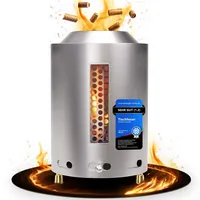 ErlebnisFeuer Tischfeuer M [rauchfrei] Outdoor-Tischkamin für Pellets & Holz - Feuerstelle für Terrasse, Balkon & Garten, Feuerschale, Feuertonne, Pelletfackel, Standfüße & Schaufenster