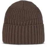 Buff Knitted & Fleece Mütze Braun