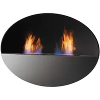 safretti Prometheus OG Wandfeuer / Ethanol Kamin: Schwarz / Grau