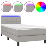 vidaXL Boxspringbett 100 x 200 cm Hellgrau